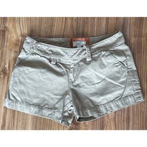 Vintage Fossil Shorts Womens 8 Khaki‎ Low Rise 3" Inseam Casual y2k 2000s